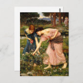 Waterhuis Gather Ye Rosebuds Briefkaart (Voorkant / Achterkant)