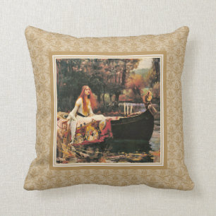 Waterhuisdame van Shalott Gold Damask Kussen