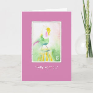Waterige Waterverf Parrot Diner Nodig Kaart uit