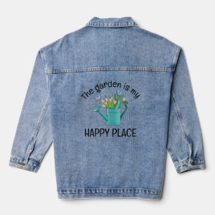 Watering Can Bloemen Tuinieren Denim Jacket