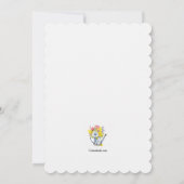 Watering Can Bouquet Shower Invitation Kaart (Achterkant)