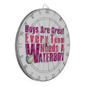 Waterjongetvolleybal in roze dartbord (Voorkant Links)