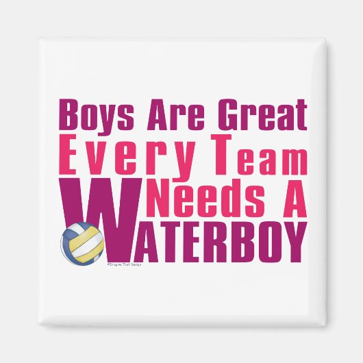 Waterjongetvolleybal in roze magneet (Voorkant)