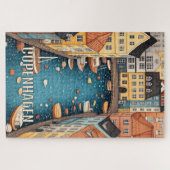 Waterkanalen van Kopenhagen Denemarken Legpuzzel (Horizontaal)