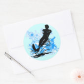 Waterkiemen Ronde Sticker (Envelop)