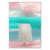 Waterkleur Aqua Roze Groen Tafel Nummers pin op bo Kaart (Achterkant)