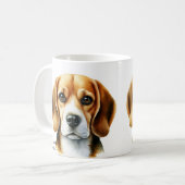 Waterkleur Beagle Koffiemok (Voorkant links)