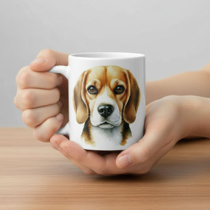 Waterkleur Beagle Koffiemok