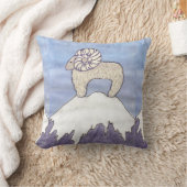 Waterkleur Big Horn Sheep ram kussen (Deken)