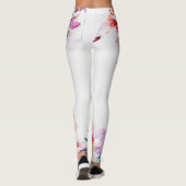 Waterkleur Bloemen Leggings (Achterkant)