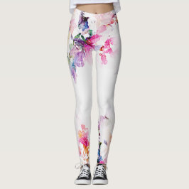 Waterkleur Bloemen Leggings