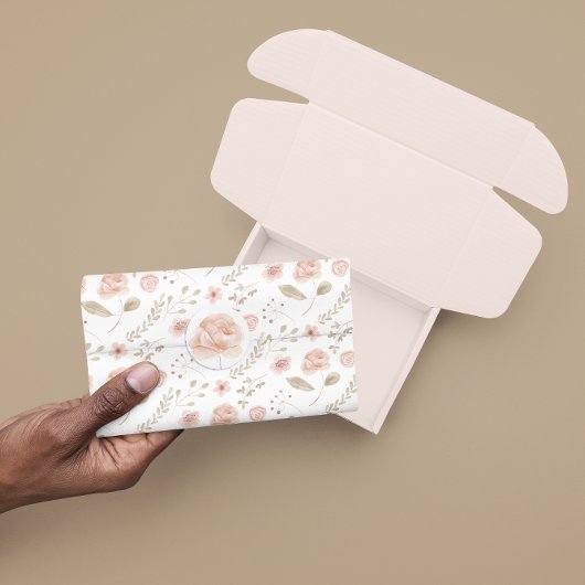 Waterkleur Bloemen Tissue Papier