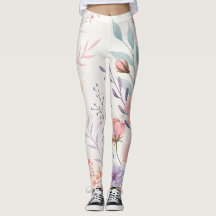 Waterkleur Bloemige Hoog Waist Broek
