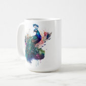 Waterkleur en inktcultuur koffiemok (Voorkant links)