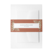 Waterkleur Groene Gebladerte Terracotta Bruiloft Uitnodigingen Wikkel (Voorkant Voorbeeld)