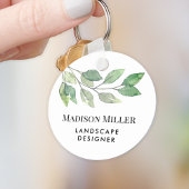 Waterkleur Groene Landschapsontwerper QR-code Sleutelhanger