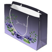 Waterkleur Paarse Bloemen Cadeautas (Achterkant Gekanteld)
