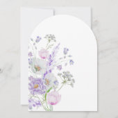 Waterkleur Sering Bloemen Boog Bevestiging Kaart (Achterkant)