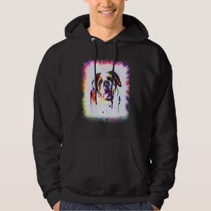 Waterkleur Sint-Bernardshond Jongen Meisje Tie Dye Hoodie