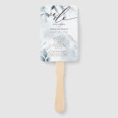 Waterkleur Stofblauw Loof Dawna Handwaaier (Voorkant)