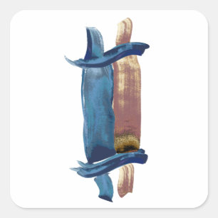 Waterkleur Torah Vierkante Sticker