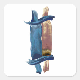 Waterkleur Torah Vierkante Sticker
