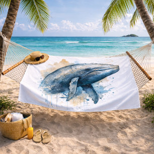 Waterkleur Walvis Wonder Badhanddoek
