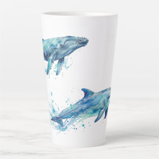 waterkleur zeedieren latte mok