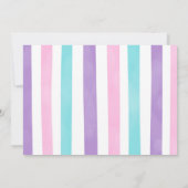 Waterkleur Zeemeermin Foto Uitnodiging (Achterkant)