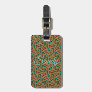 Waterkleur Zeepaardje Vintage Nautisch Gepersonali Bagagelabel