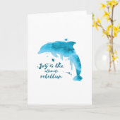 Waterkleurige dolfijn kaart (Gele Bloem)