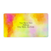 Waterkleurige gele labels (Voorkant)