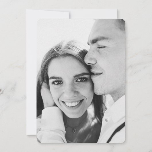 Waterkleurige groen met gouden trouwkaart kaart (Achterkant)