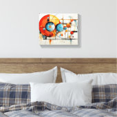 Waterkleurillustraties Abstract Canvas Afdruk (Insitu (Slaapkamer))