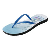 Waterkleurthema Beach Wedding Flipflops Teenslippers (Schuin)