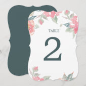 WATERKLEURTUIN BRUILOFT bruiloft tafelnummer (Voorkant / Achterkant)