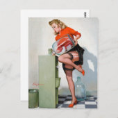 Waterkoeler omhoog briefkaart (Voorkant / Achterkant)