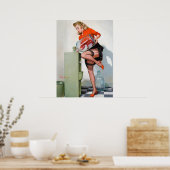 Waterkoeler omhoog poster (Keuken)