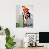 Waterkoeler omhoog poster (Thuiskantoor)