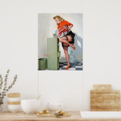 Waterkoeler omhoog poster (Keuken)