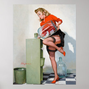 Waterkoeler omhoog poster