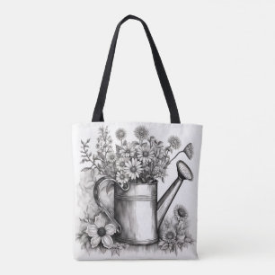 Waterkoker, Zwart & witte kunst, Lente Kunst Draagtas