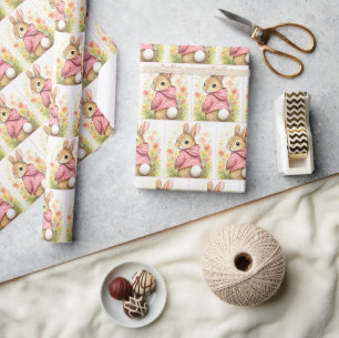 Waterkonijn in een roze hoodie cadeaupapier