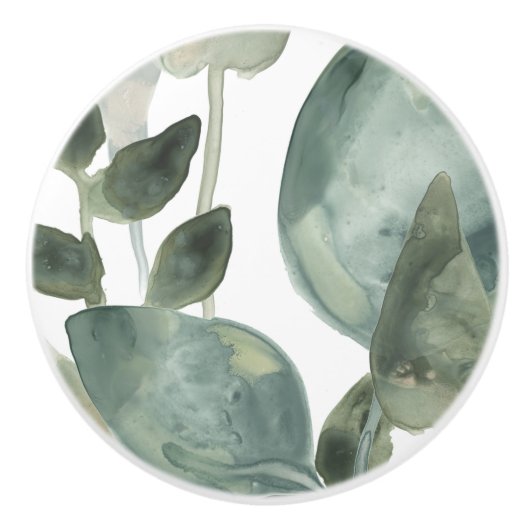 Waterlekken - Waterverf Keramische Knop (Voorkant)