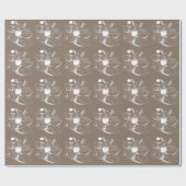 Waterlelengraving Cadeaupapier (Vlak)