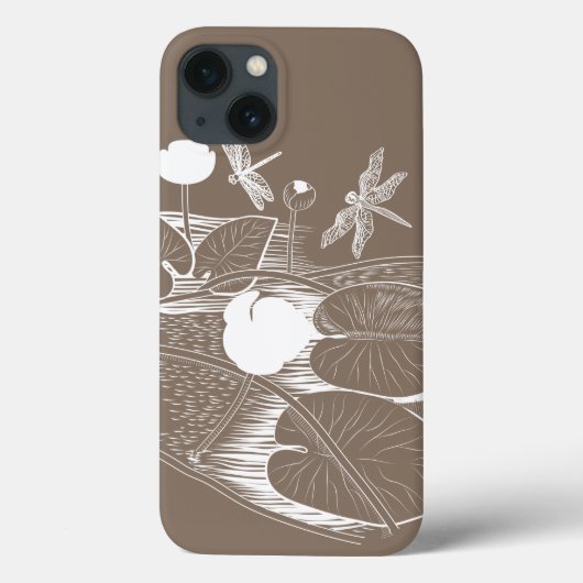 Waterlelengraving Case-Mate iPhone Case (Achterkant)