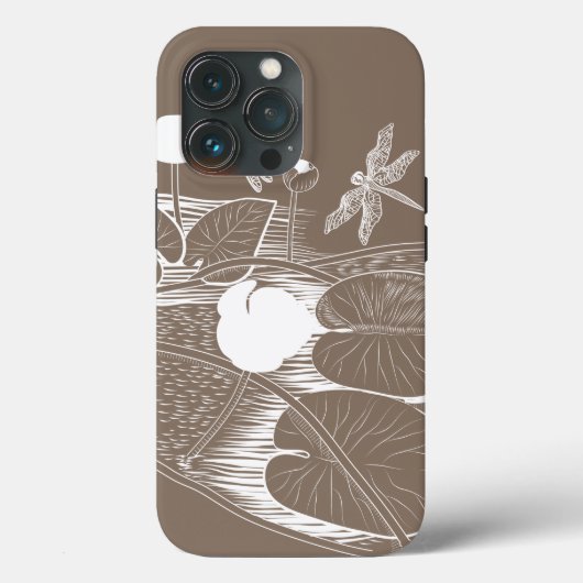 Waterlelengraving Case-Mate iPhone Case (Achterkant)