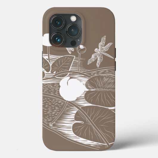 Waterlelengraving Case-Mate iPhone Case (Achterkant)