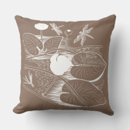 Waterlelengraving Kussen