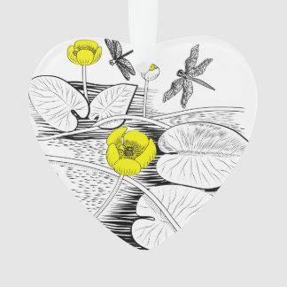 Waterlelengraving Ornament